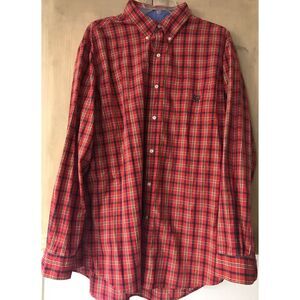 Chaps LS Button Up Shirt 2XLT‎ Red Plaid